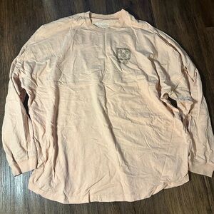 XXL Disney World 2017 Spirt Jersey Long Sleeve Crewneck Shirt - rose gold